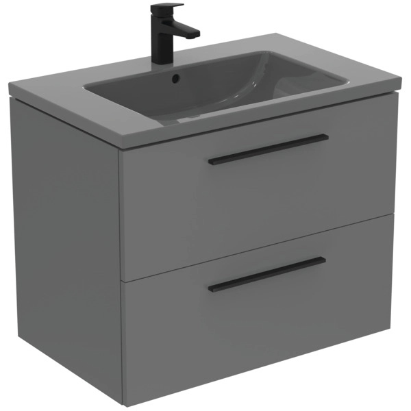 Dulap cu lavoar Ideal Standard i.life B 80cm Quartz Grey Matt