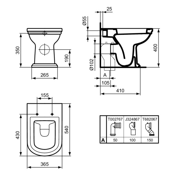 Vas WC Ideal Standard Atelier Calla E222501