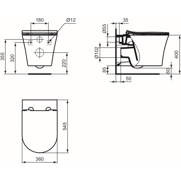 Vas WC Ideal Standard Dolce Vita E263401