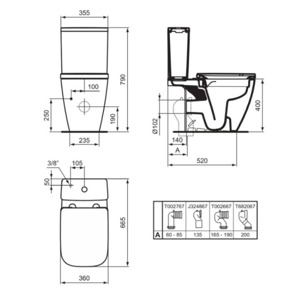 Vas WC Ideal Standard I.life B T461258