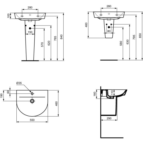 Lavoar Ideal Standard Connect Air Arc E137901