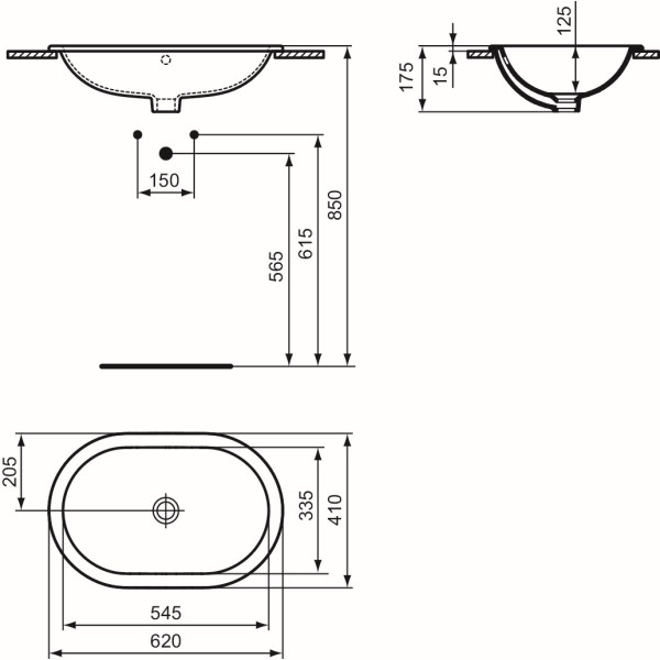 Lavoar Ideal Standard Connect 62x41 E504901