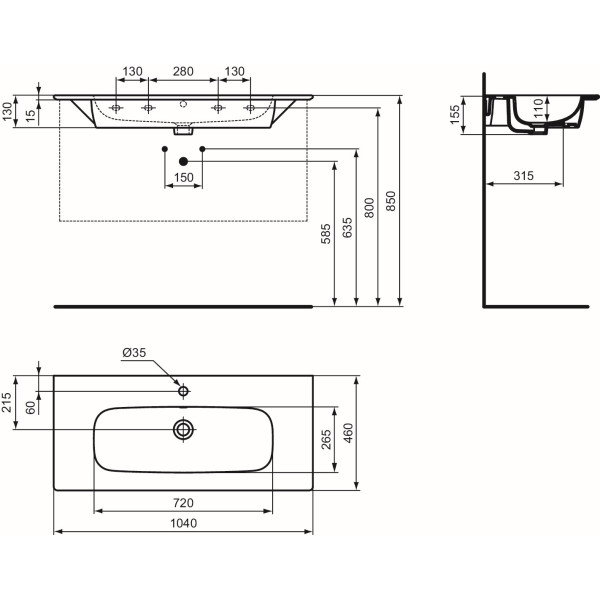 Lavoar Ideal Standard I.Life T462101