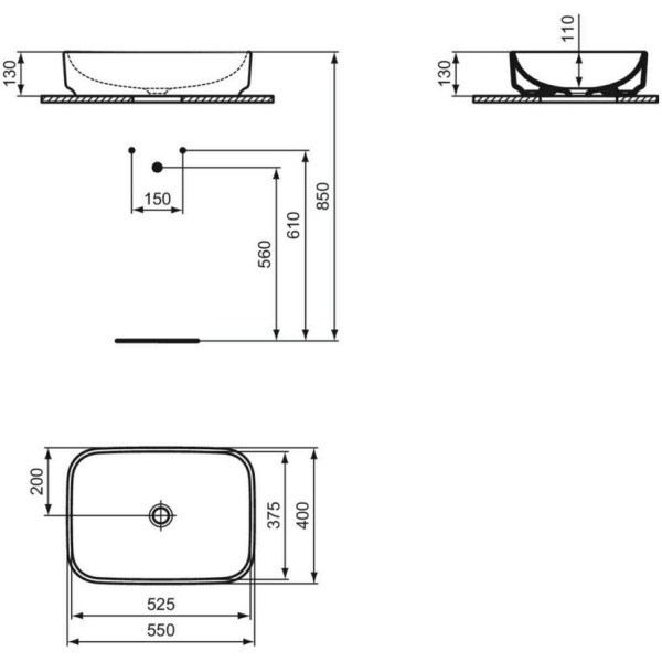 Lavoar Ideal Standard i.Life B T572801
