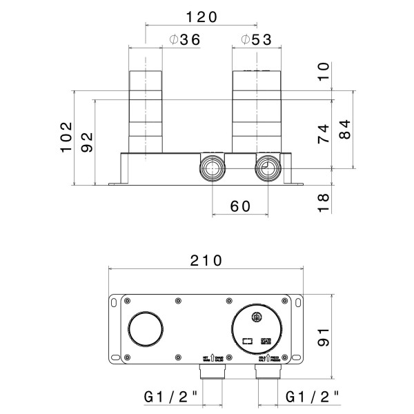 Corp incastrat pentru baterie lavoar Newform N-Box 27855.00.000