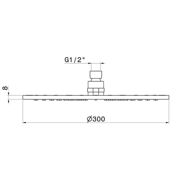 Cap fix de dus rotund tropical Newform D300 26534.01.014