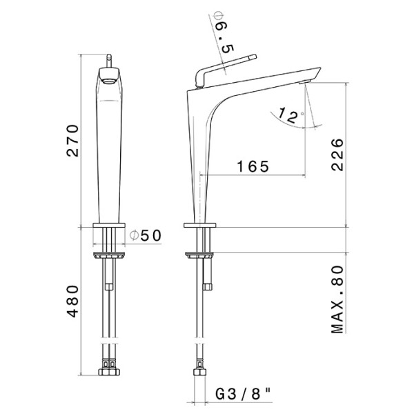 Baterie lavoar Newform O’Rama 68415.01.093 Black Matt