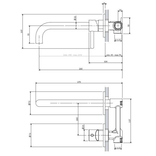 Baterie lavoar Omnires Y Y1215HLBL