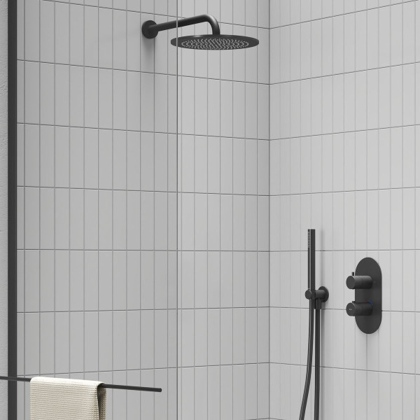 Cap fix de dus rotund tropical Ravak X07P675 Black