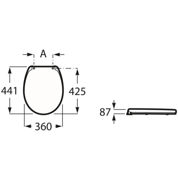 Capac WC Roca Meridian Slim Soft Close A801C4200U