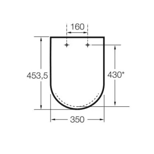 Capac WC Roca The Gap Palo Square Slim A801472003
