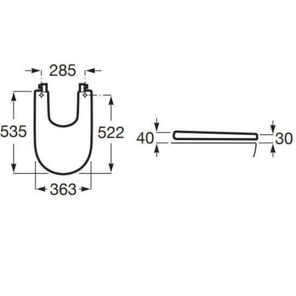 Capac bideu Roca Meridian Soft Close A8062A200B