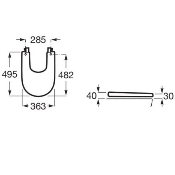 Крышка для биде Roca Meridian Soft Close A8062AC00B