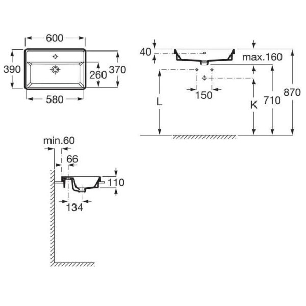 Lavoar Roca Roca The Gap Square A3270YA000