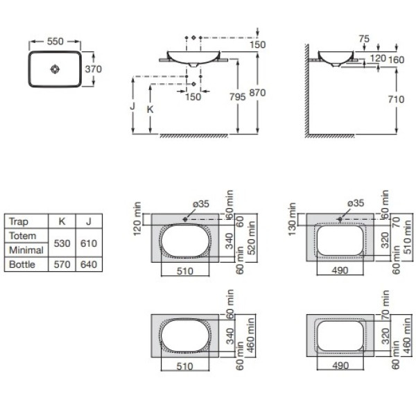 Lavoar Roca Inspira Square A327534000