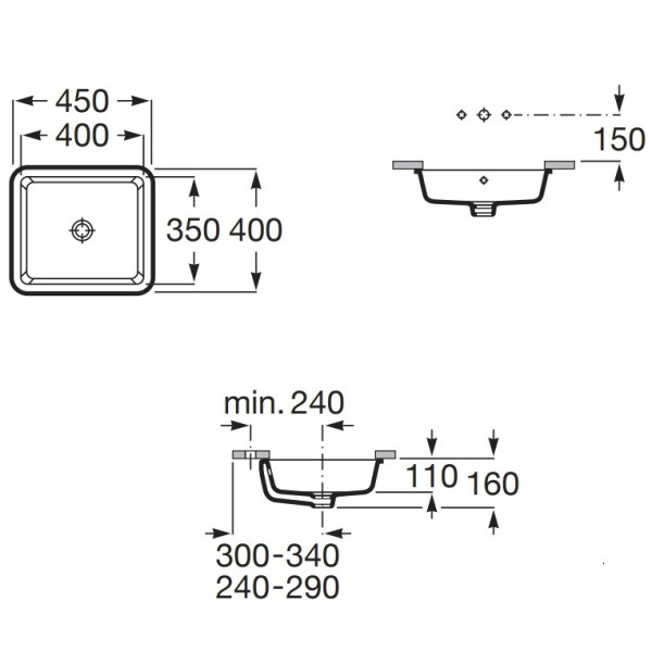 Lavoar Roca The Gap Square A3270YE000