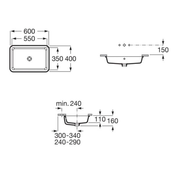 Lavoar Roca The Gap Square A3270YF000