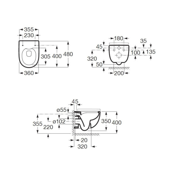 Vas WC Roca Meridian Compact A346244000