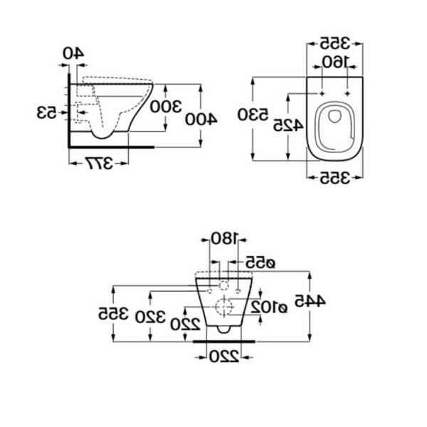 Vas WC Roca Optica Vortex A346V13000