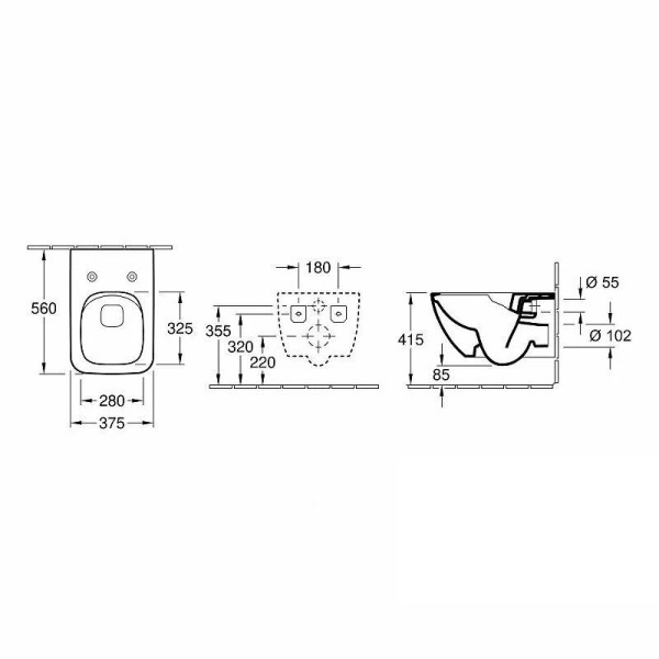 Vas WC Villeroy & Boch Venticello Slimseat