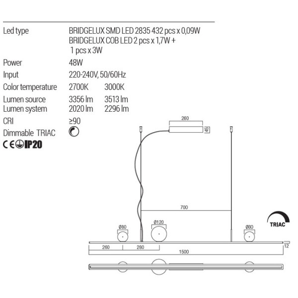 Suspensie Redo Group Dune 01-4302