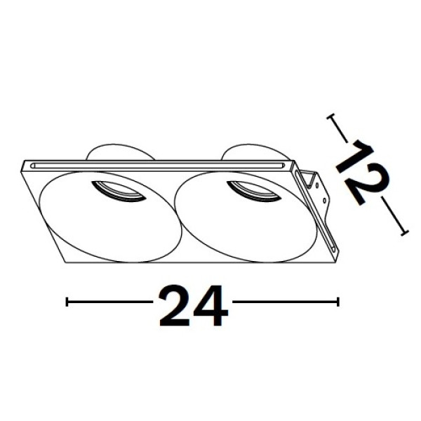 Spot de gips Nova Luce Gol 9079500