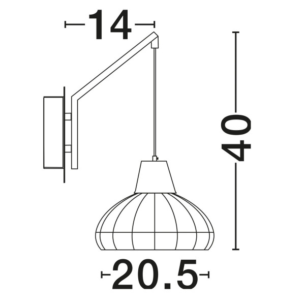 Aplica Nova Luce Fado 9586530