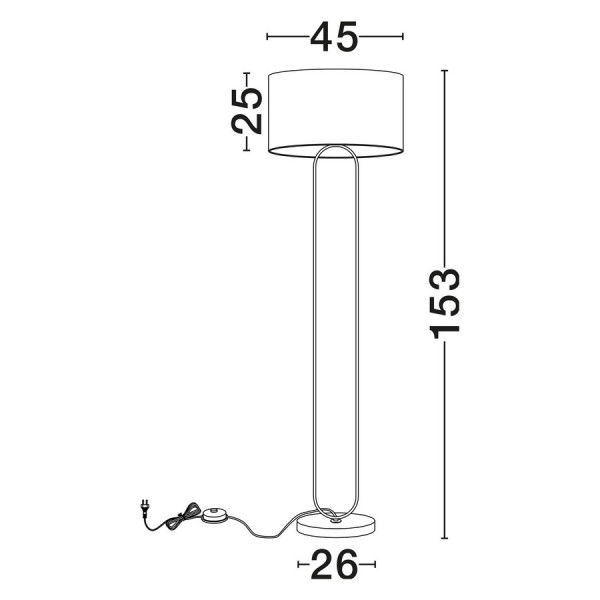 Lampadar Nova Luce Milena 9780109