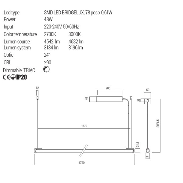 Suspensie Redo Group Crisp 01-4701