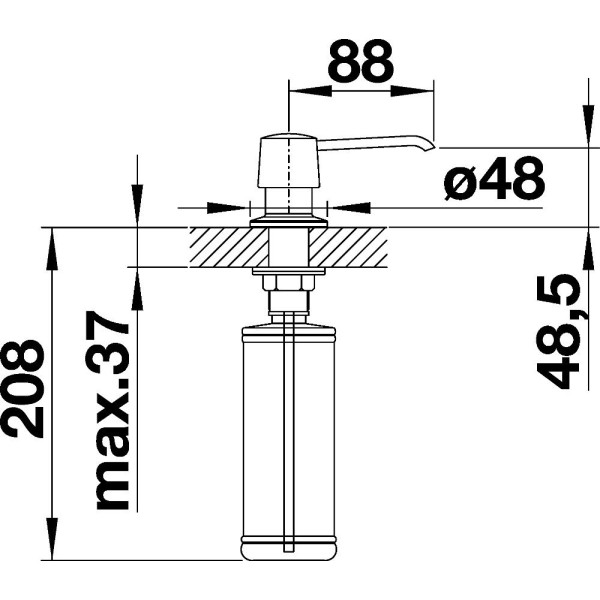Dozator detergent lichid Blanco Yano Chrome