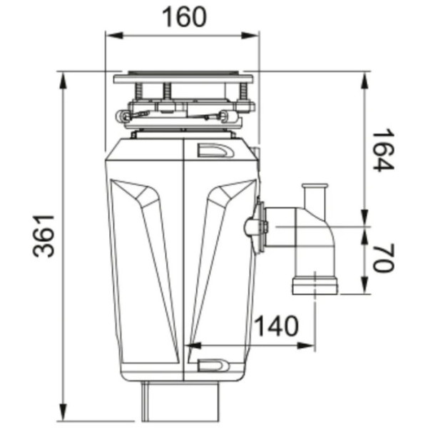 Tocator resturi alimentare Franke Slim 125