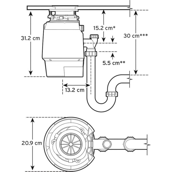 Tocator resturi alimentare (disposer) InSinkErator Evolution Plus 1000EC