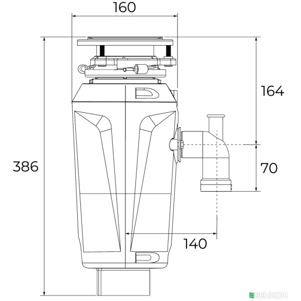 Tocator resturi alimentare (disposer) Teka TRS 720