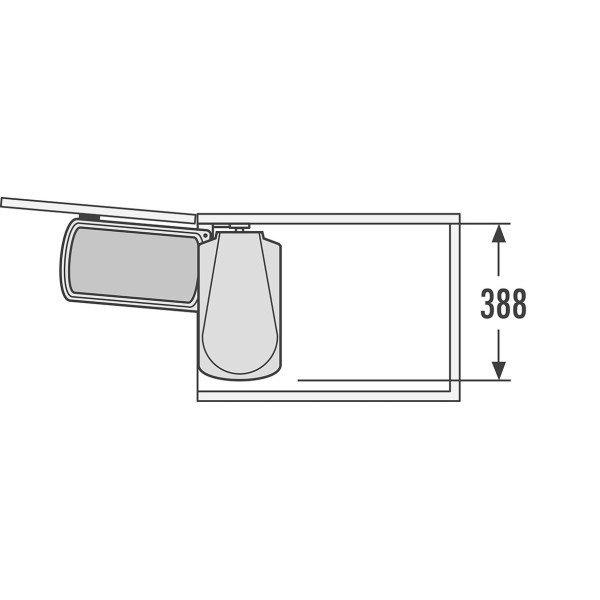 Выдвижное встроенное ведро под мойку Hailo Uno 3418071