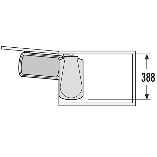 Выдвижное встроенное ведро под мойку Hailo Uno 3418101
