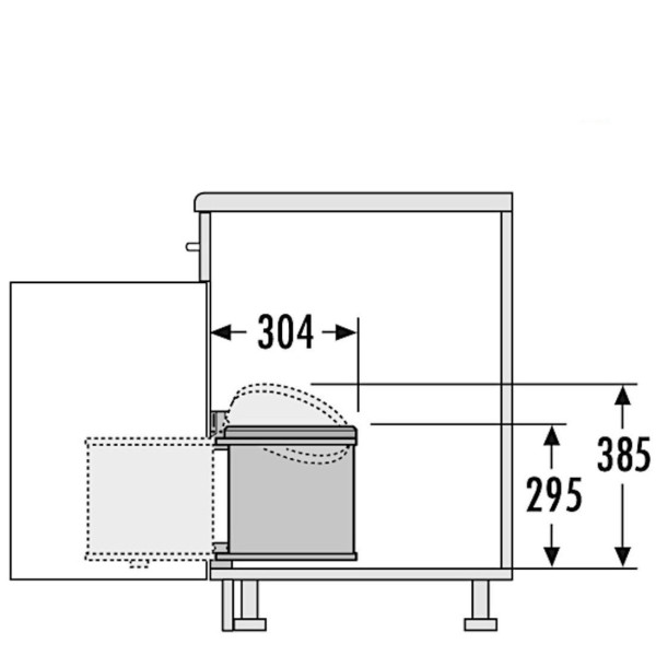 Cos de gunoi incorporat sub chiuveta Hailo Mono 3512031
