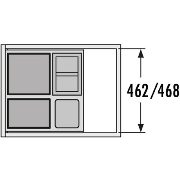 Выдвижное встроенное ведро под мойку Hailo Cargo Basic 3609501