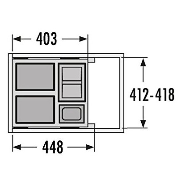 Cos de gunoi incorporat sub chiuveta Hailo Cargo Soft 3610491