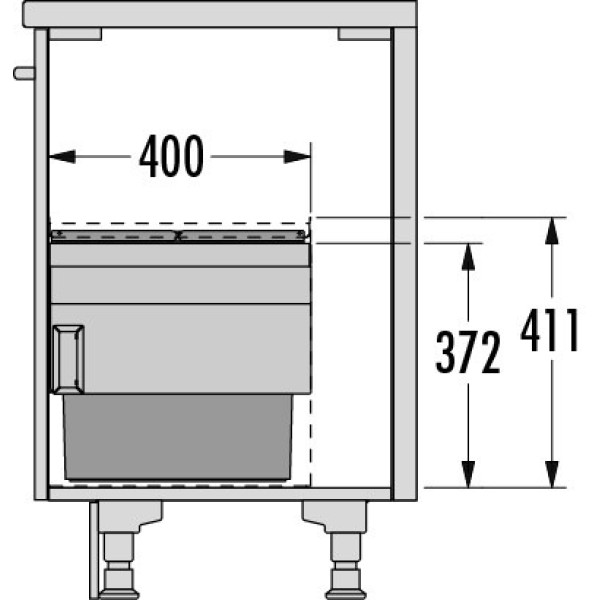 Cos de gunoi incorporat sub chiuveta Hailo AS Cargo Aqua 3608611
