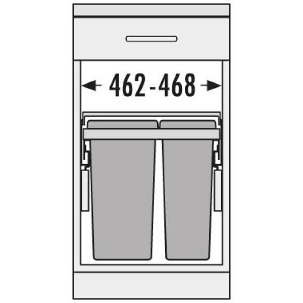 Cos de gunoi incorporat sub chiuveta Hailo Euro Cargo S 3610521