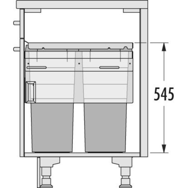 Cos de gunoi incorporat sub chiuveta Hailo Euro Cargo 3619531
