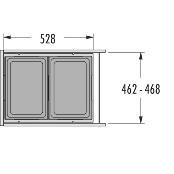 Cos de gunoi incorporat sub chiuveta Hailo Euro Cargo 3619531