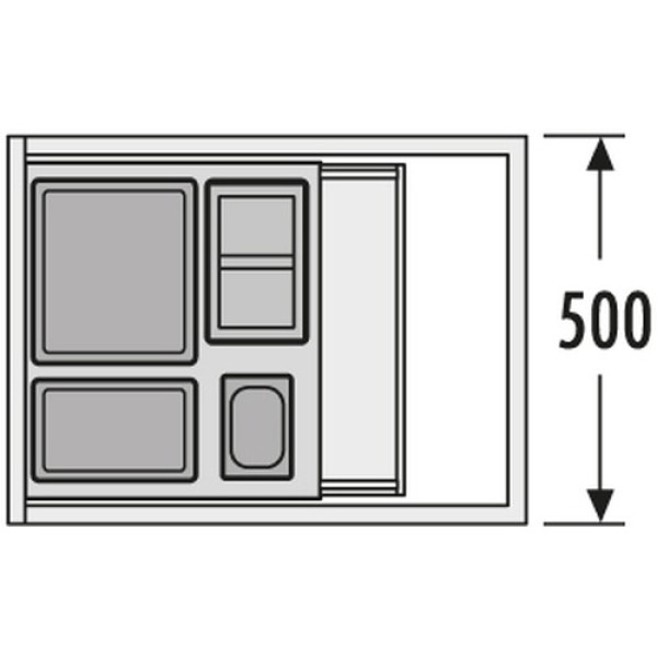 Cos de gunoi incorporat sub chiuveta Hailo Triple XL 3631511