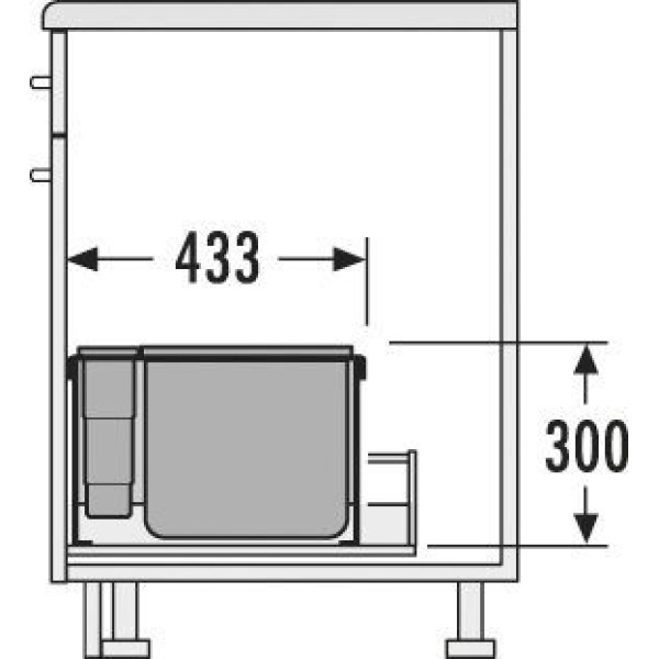Cos de gunoi incorporat sub chiuveta Hailo AS XXL 3630801