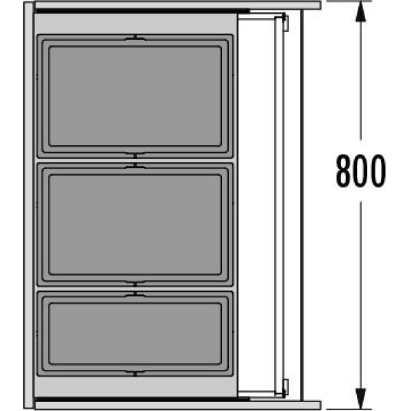 Cos de gunoi incorporat sub chiuveta Hailo Triple XL 3631881