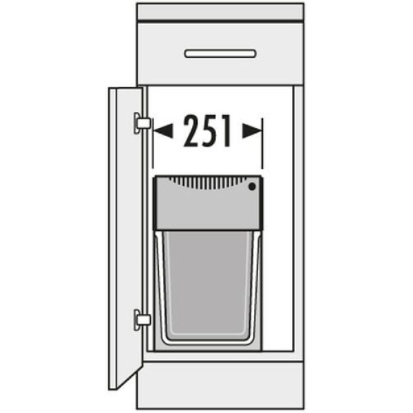 Cos de gunoi incorporat sub chiuveta Hailo Tandem Edition 3666851