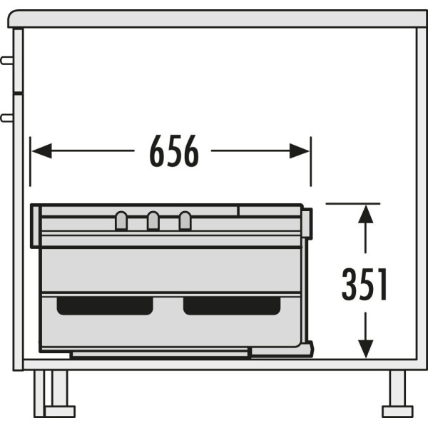 Cos de gunoi incorporat sub chiuveta Hailo Rondo 3645121