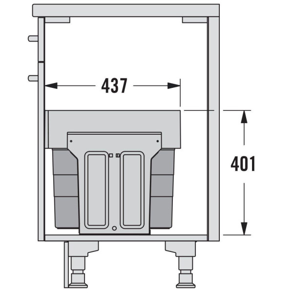 Cos de gunoi incorporat sub chiuveta Hailo Tandem 3666911