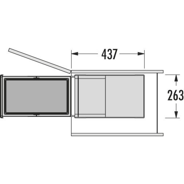 Cos de gunoi incorporat sub chiuveta Hailo Tandem 3666911