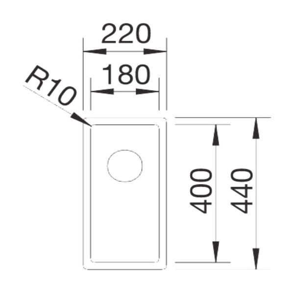 Chiuveta Blanco Claron 180-U Inox
